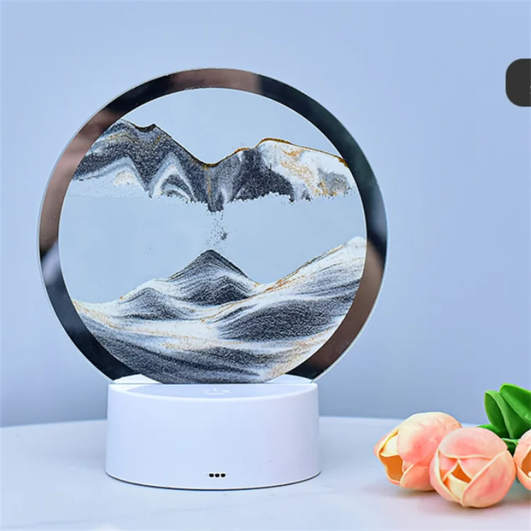 Lampada paesaggio sabbioso LED RGB mobile sabbia arte luce notturna con