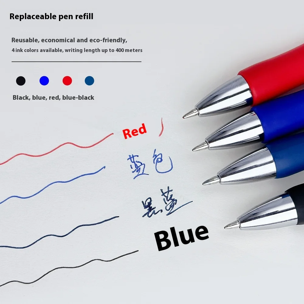 Groothandel in op maat gemaakte K35 intrekbare gelpen voor op kantoor in zwart, blauw en rood, met logo - watergebaseerde handtekeningpen van kunststof._voghion.com