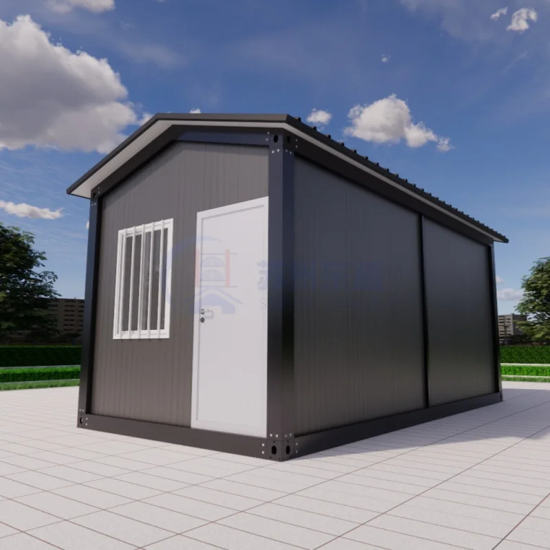 nhà nghỉ Airbnb 20ft bằng thép dạng phẳng tháo rời, mái tam giác, biệt thự tiền chế, nhà nhỏ cottage