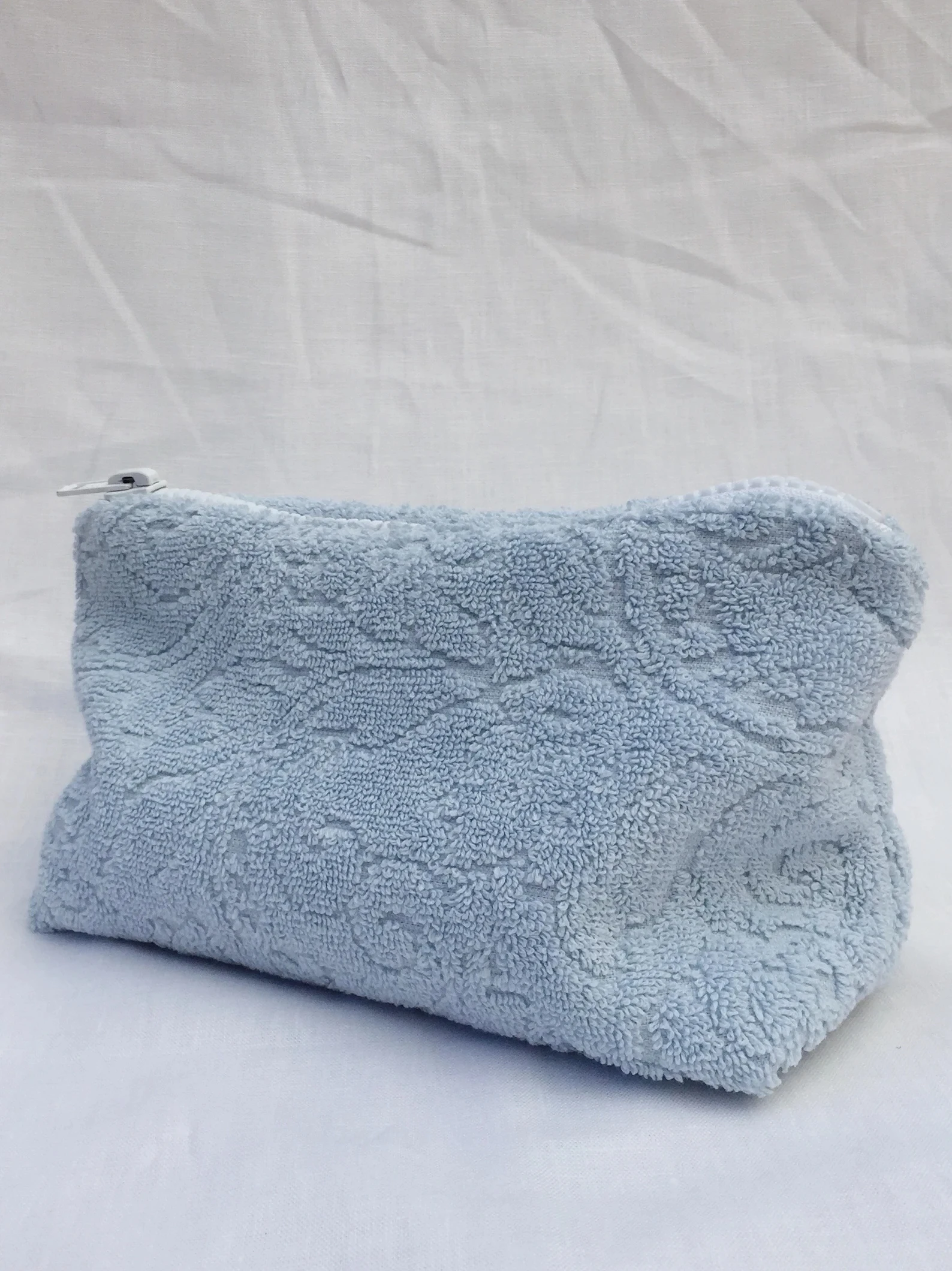 Snow White Terry Cloth Terry Towelling Cosmetic Makeup Bag Toiletry