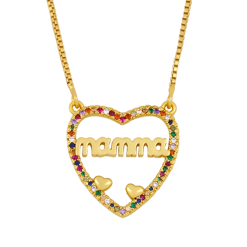 High Quality Jewelry Letter Mama Zircon 