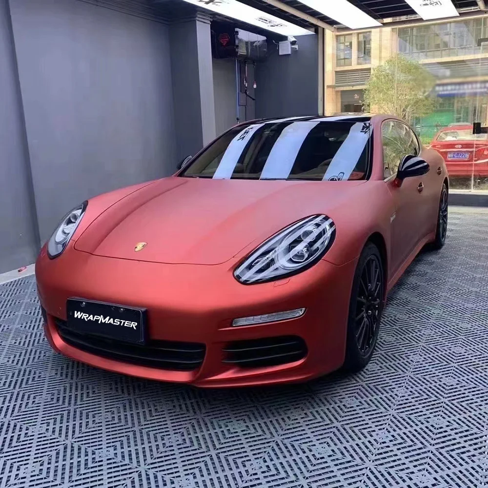 Wrapmaster 1.52*18m Premium Quality Matte Chrome Red Car Protection Film Vinyl Wrap Car Cover