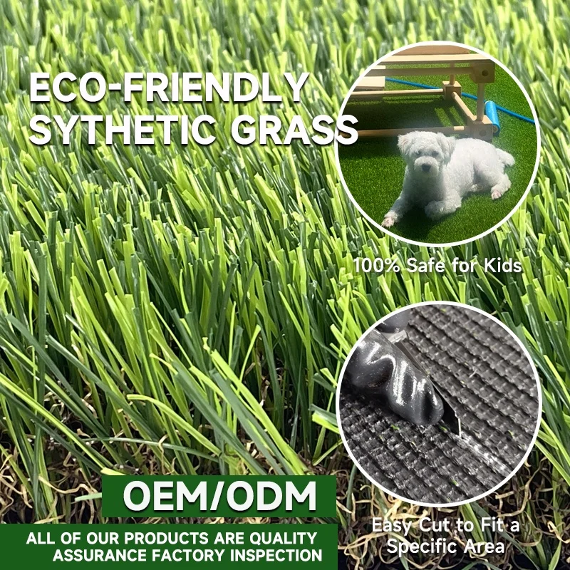 Artificial Grass Centerpiece Premium Artificial Turf Carpet Triple Backing Residential Realistic Luxury Artificial Grass