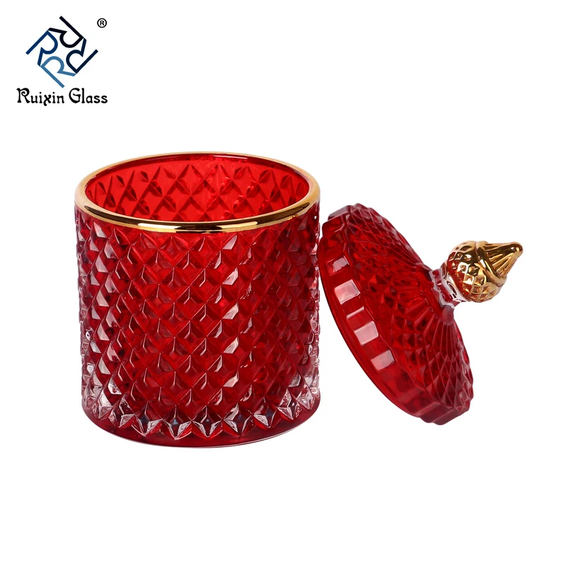 CJ306 Cheap Price Custom Logo Rose Gold Candle Jar With Lid