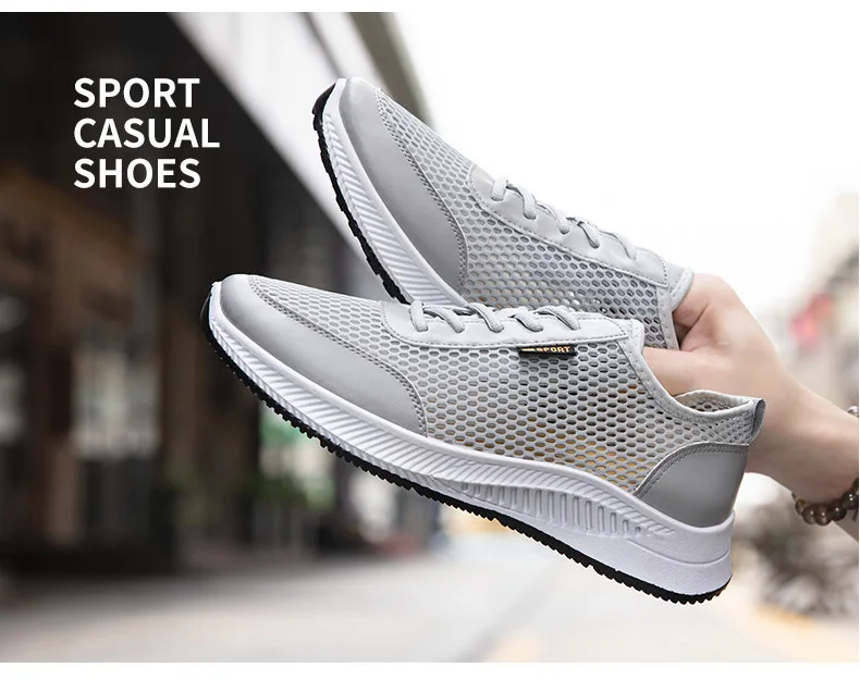 2024 Hot Sale Walking Style Light Weight Mens Fitness Injection Molding Mesh Casual Shoes