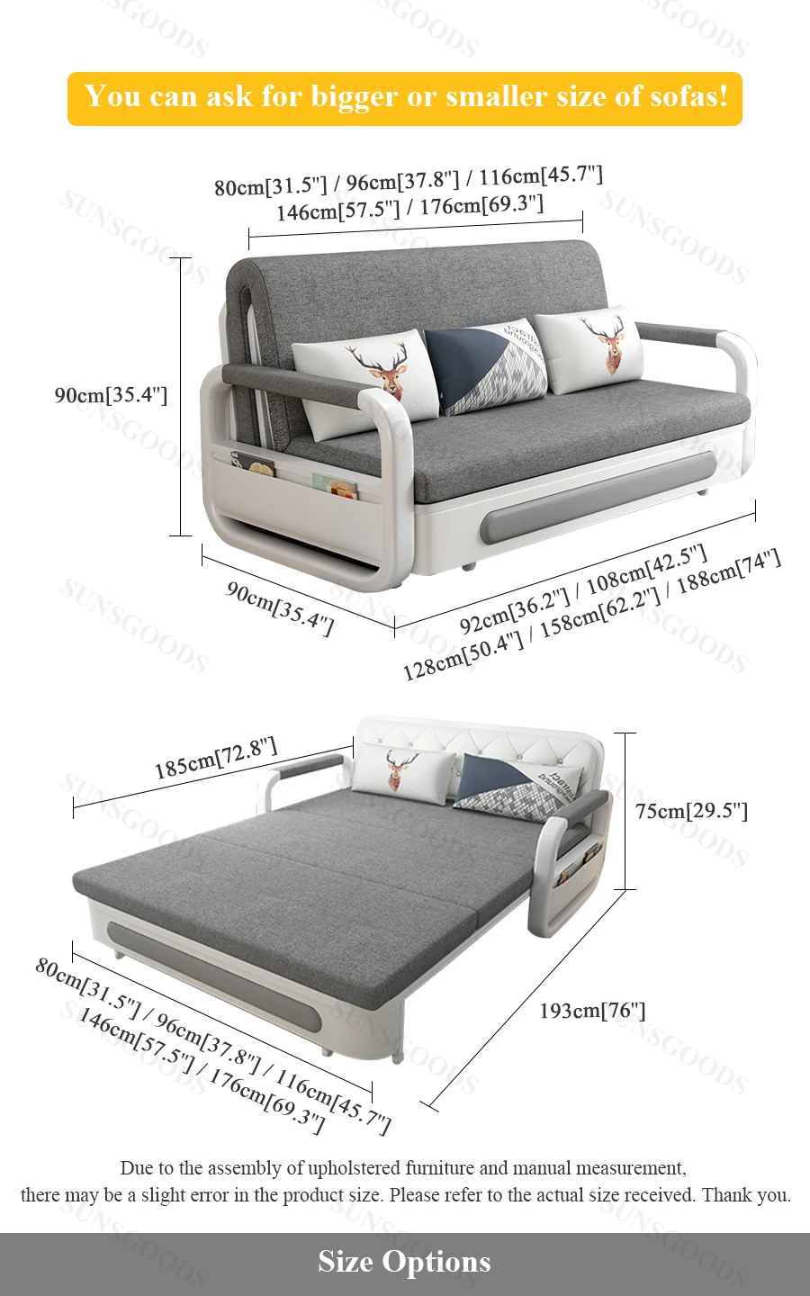 Sofa Cum Bed Save Place Factory Price Modern Design Living Room