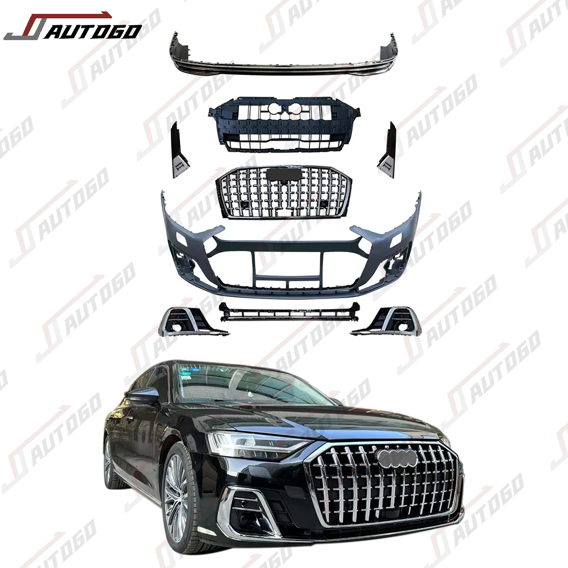 Auto Modification Conversion Facelift Refit Retrofit Old to New Body Kit for Audi A8 A8L D5 2018-2022 Upgrade to 2023 D5PA Horch