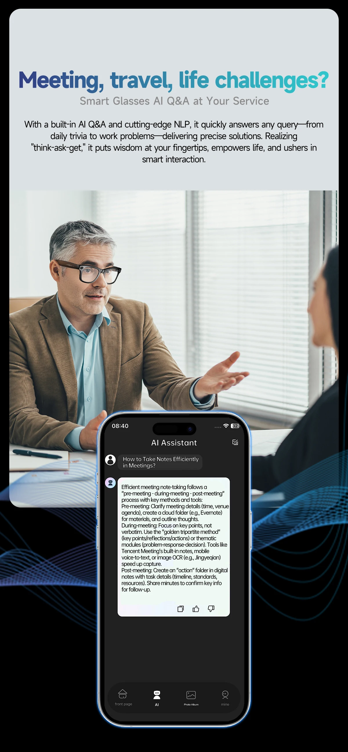 Sanvnet Gs4 Max Smart Glasses Intelligent Recognition 8mp Camera Video Recording Al Translation Smart Wearable Headset 2025 - Buy Gs4 Max Smart Glasses camera Smart Glasses smart Wearable Headset