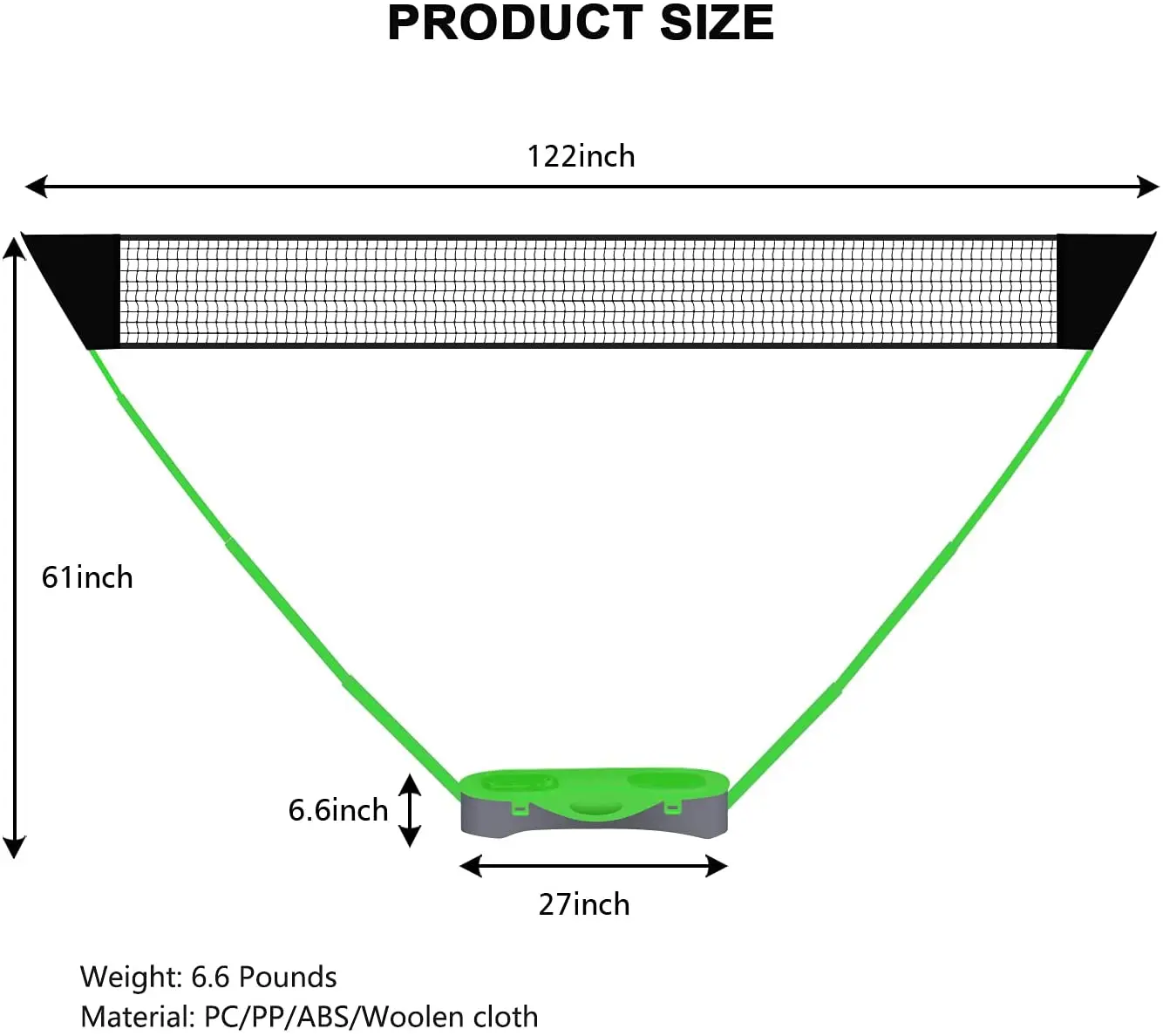 バドミントン ネット フレーム ポール 裏庭用バレーボールポール