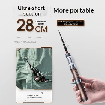 Fishing Fan Qingchuan Carbon Telescopic Travel Rod Soft Tune Action L-adjustable Portable Stream Use Micro-object Lu Fishing Rod – Soft Lure – view 3