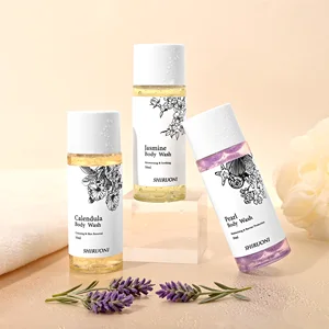 Private Label Herbal Perfumed Nourishing Moisturizing Whitening Jasmine Calendula Pearl Capsule Body Wash Exfoliating Shower Gel