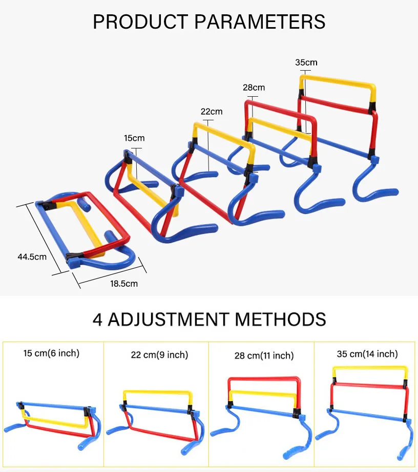 Soccer & Football Foldable Assembled Agility Hurdle Football Soccer
