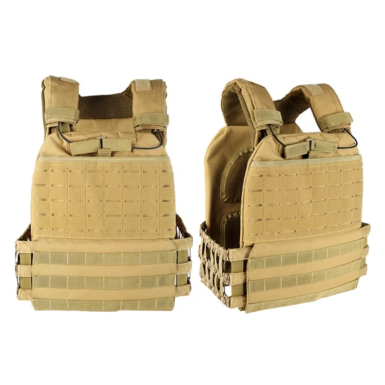 Adjustable Tactical Vest Plate Carrier  Breathable Combat Training Vest 