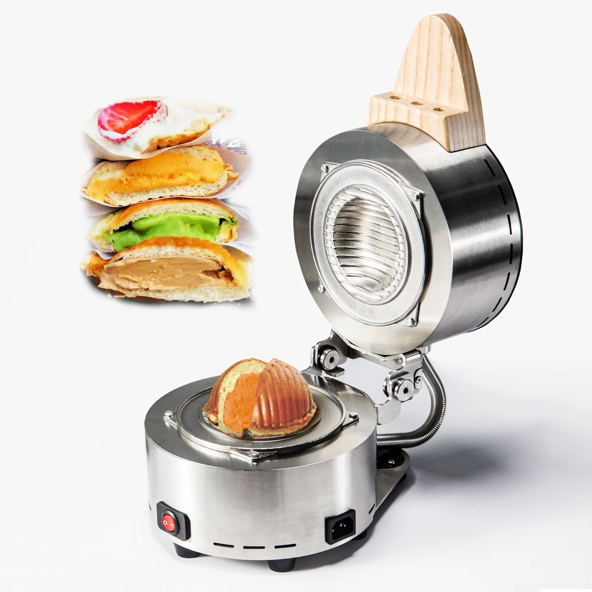 Home and Commercial Use Round Sandwich Maker Panini Press Gelato Ice-cream  Bread Hangzhou Gelato Company NEW Product