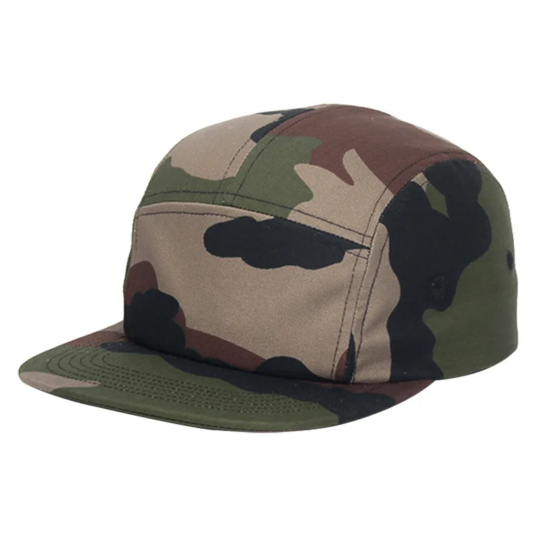 FF1225 Custom Camo Hip Hop 5 Panel Baseball Cap Women Men