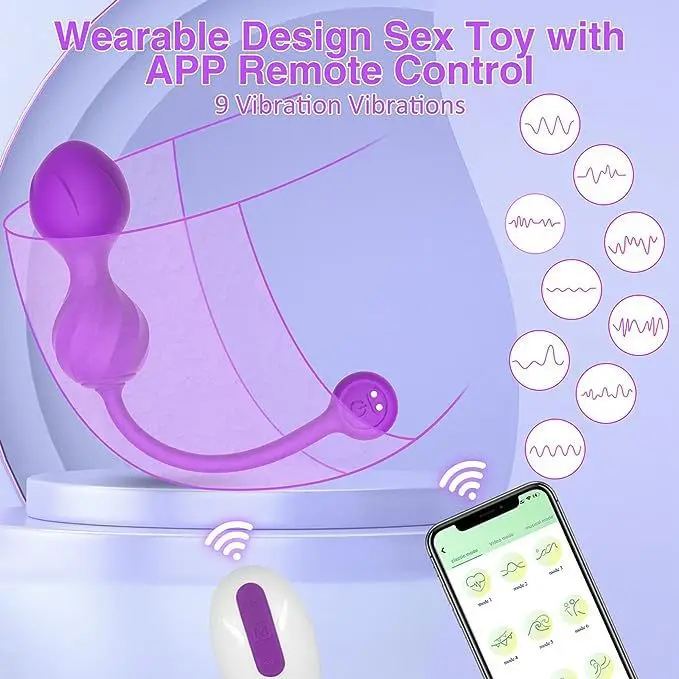 Vibrateurs clitoridiens APP G Spot avec 9 modes de vibration Vibrateurs télécommandés Jouets sexuels pour adultes pour le plaisir des femmes et des couples