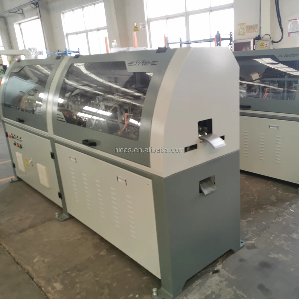 SF3202 Packing Machinery Automatic Nailless Wood Plywood Box Single Steel Strip Machine Price