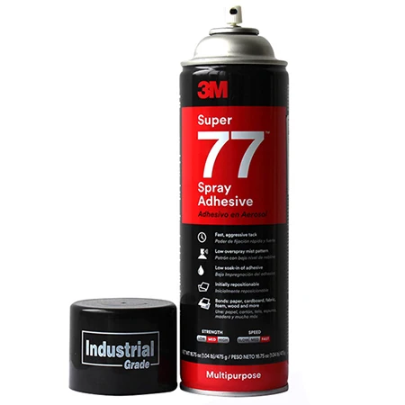 3m Super 77 75 Multipurpose Spray Adhesive - China 3m 77 Spray Adhesive, 3m Super  77 Glue