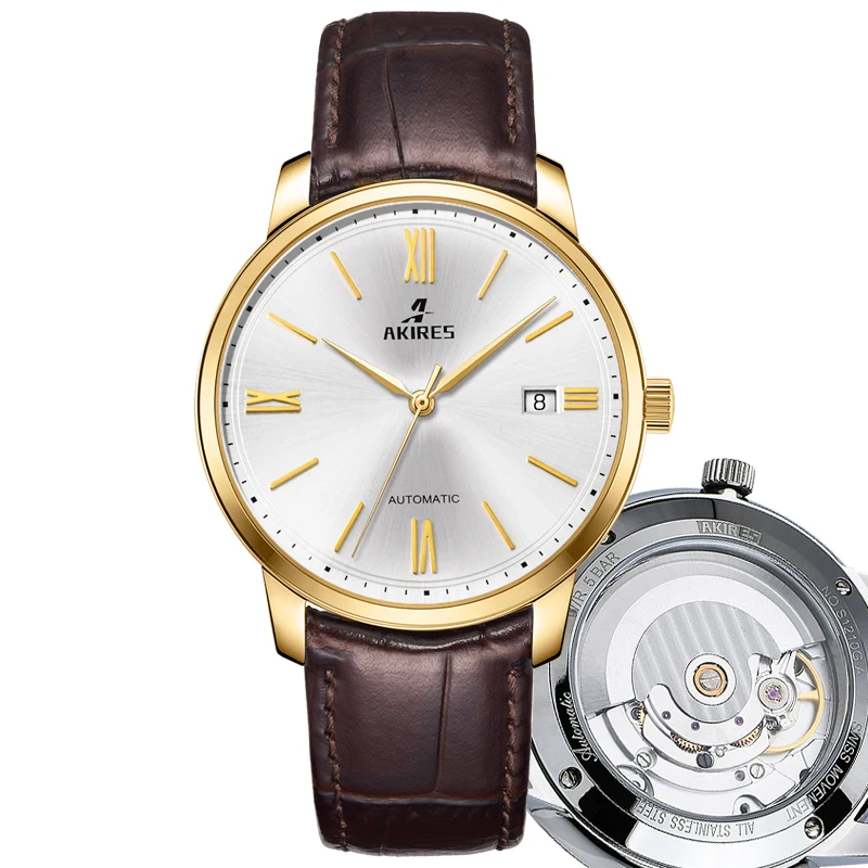 Luxury 316l Multi Function Gold Case Customized Stainless Steel Watches Men Wrist Luxury Mechanical