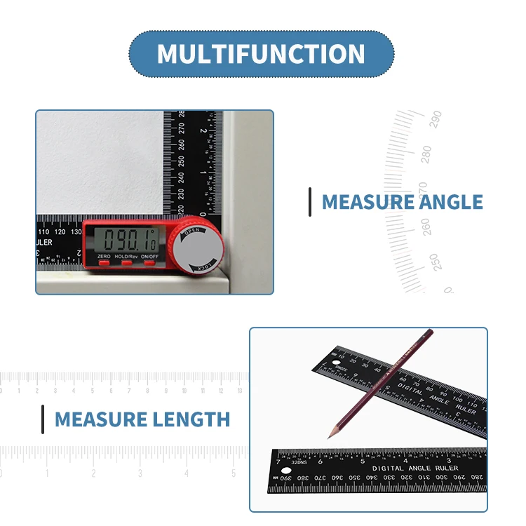 200mm Digital Angle Ruler - Precise Electronic Measurement