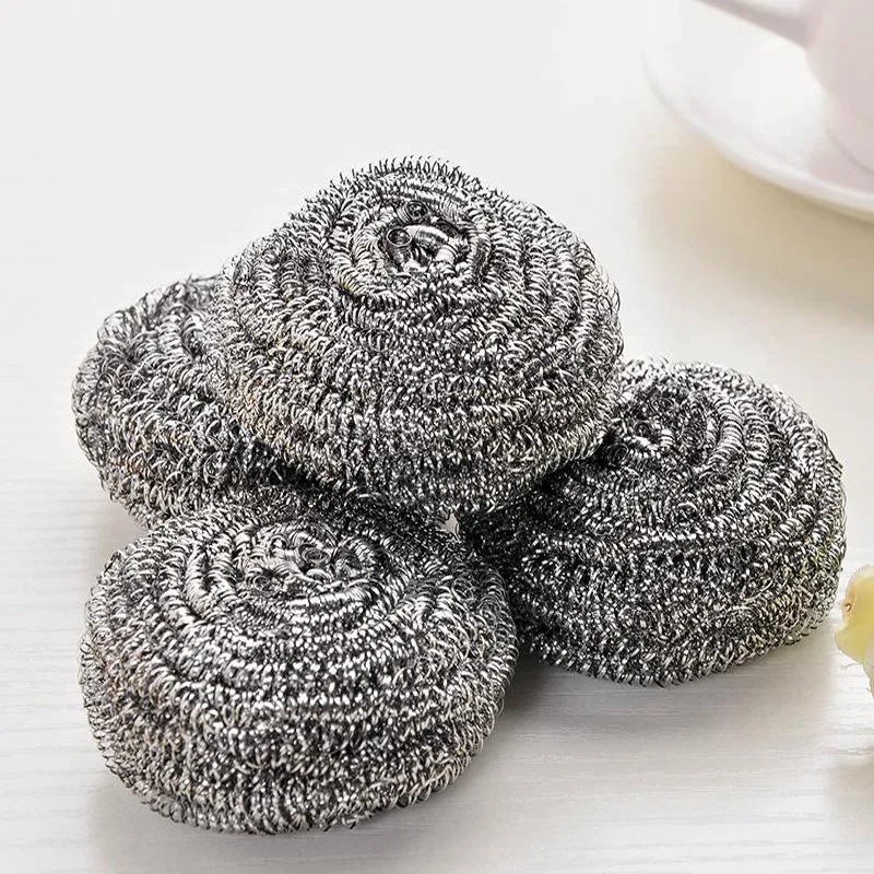 Steel Wool Scrubber Stainless Steel Scouring Pad Heavy Duty Metal Scour