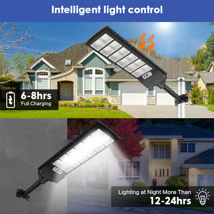 Gisun Solar Street Light With Remote Control Outdoor IP65 Waterproof 150W 200W 250W 300W Solar Street Light