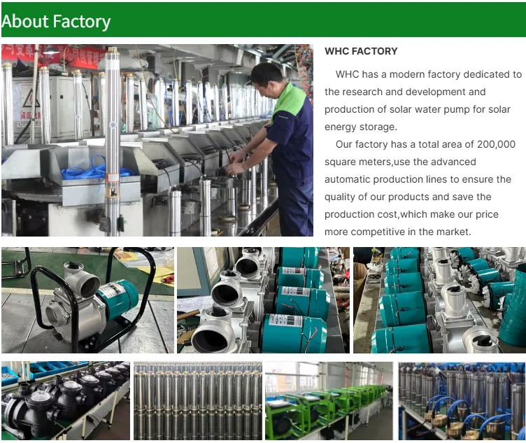 WHC 1hp 2hp 3hp Surface Solar Water Pumping Hot Sales Solar Surface Water Pump for Agriculture Pompe Solaire