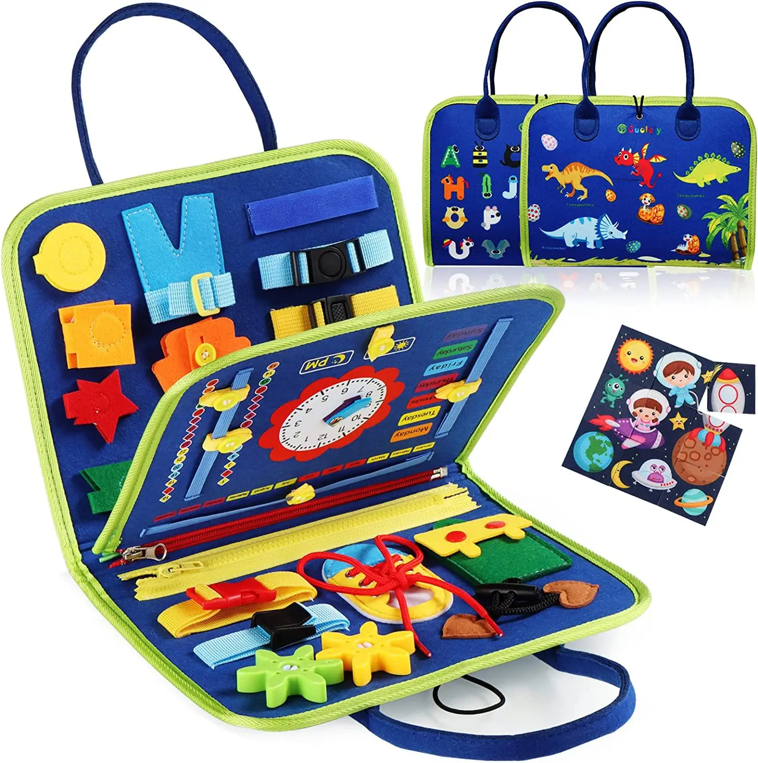 Hotsale Activity Board Montessori Kids Felt Busy Learning Basic Dress Skill Educational Travel Baby Sensory Toys