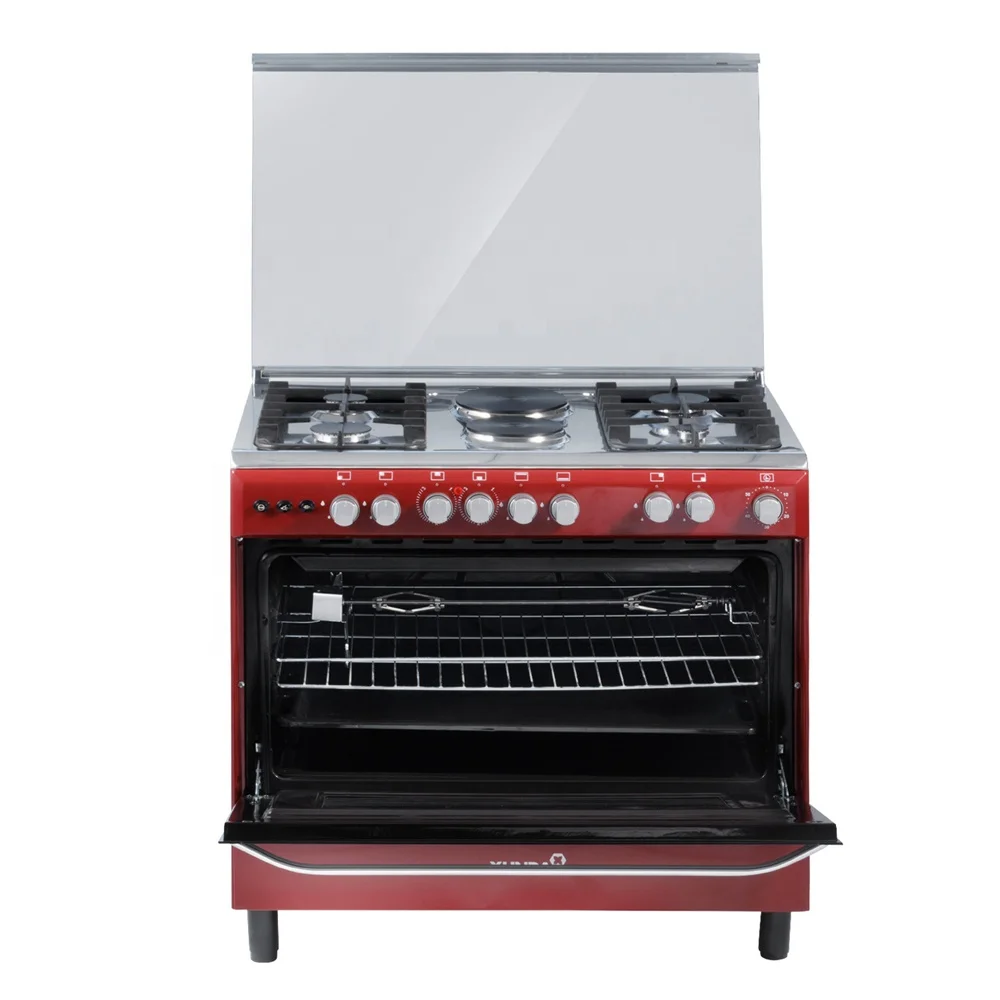 Xunda Freestanding Electric Cooker Cooking Range Gas Cooker 4 Burner Stove and 2 Electric Plate With Oven