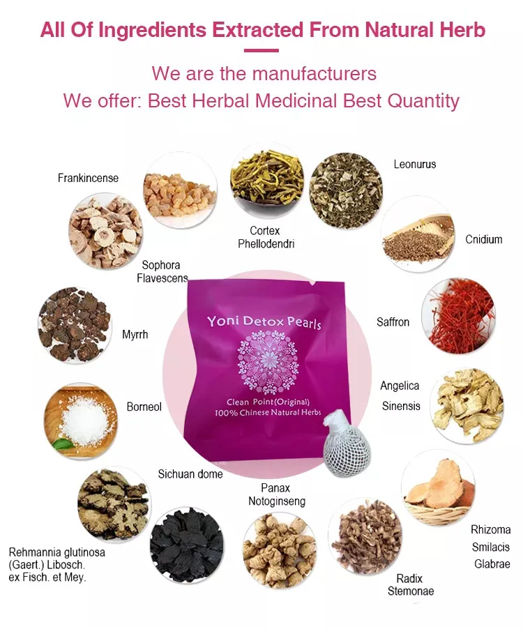 Manufacturer Yoni Detox Pearl Yoni Pearls Clean Point Tampons Womb Yoni