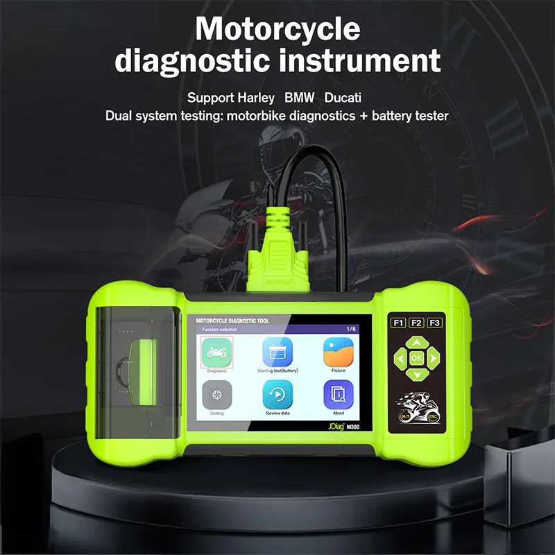Motorcycle Engine Analyzer Full version Motorcycle Diagnostic Tool Jdiag M300 2 in 1 OBD2 Scanner ...