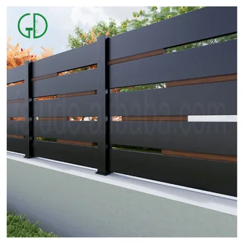 GD cerca de aluminio diy garden pool black ornamental modern horizontal 4ft aluminum fence panels 6ft 6x8 profile manufacture