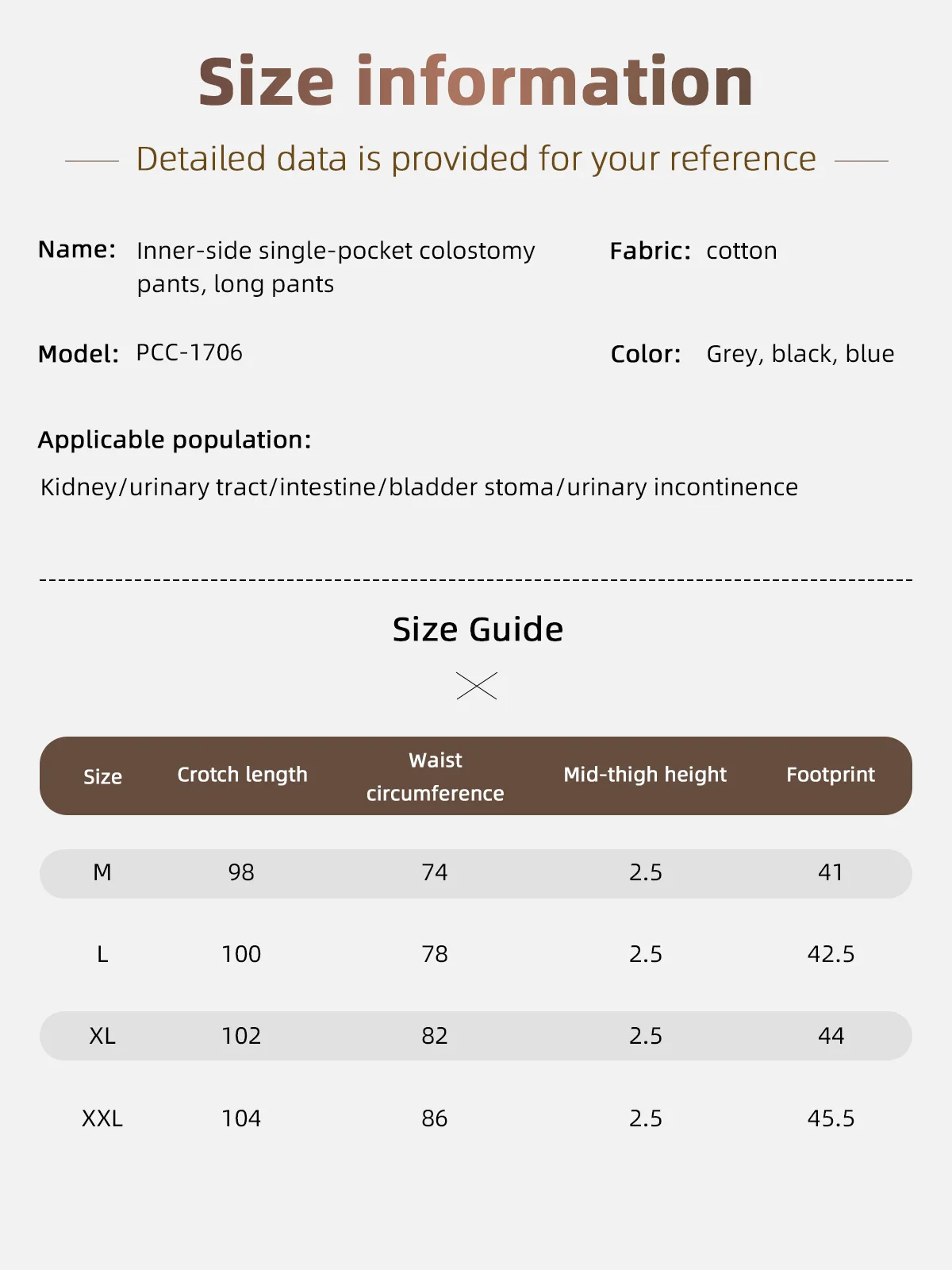Woven Unisex Patient Pants & Care Clothes Suit for Fracture Bedridden - product detail 2
