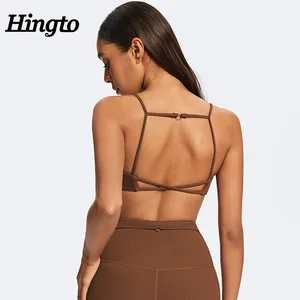 2026 Workout Athletic Sports Bra Strappy High Quality Active Wear Bra Sustainable Women Fitness Top Sports Bra OEM Custom Logo