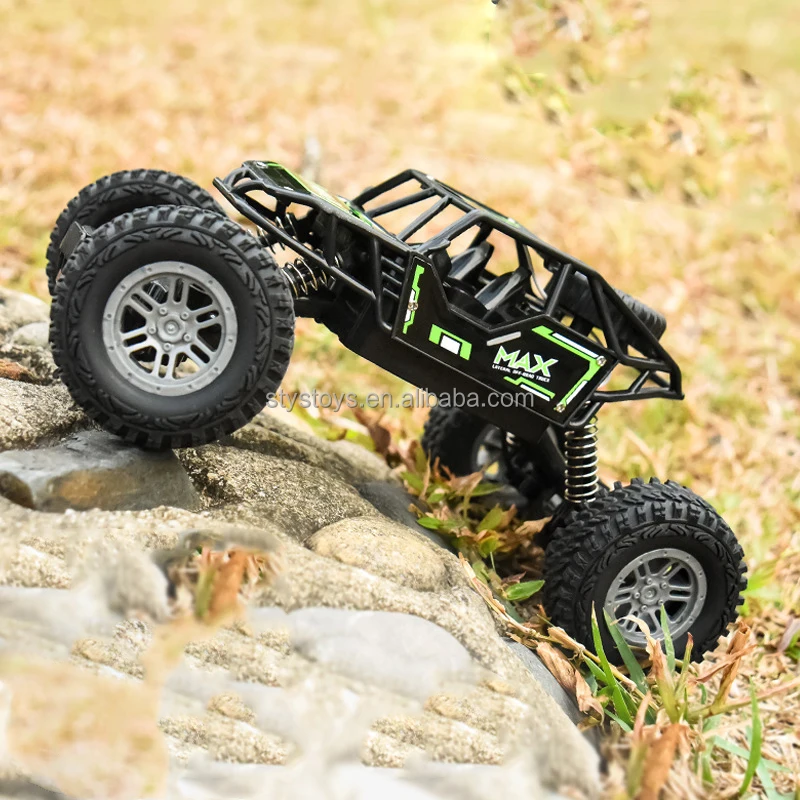 2.4Ghz Rechargeable Electric RC Monster Truck 4WD Off-Road Remote Control Rock Crawler Radio Control Car Vehicle for Boy Toys