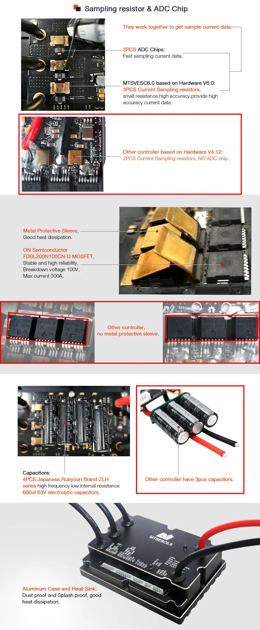 Maytech Esc Based Upon V6 200a For Electric Skateboard Longboard All