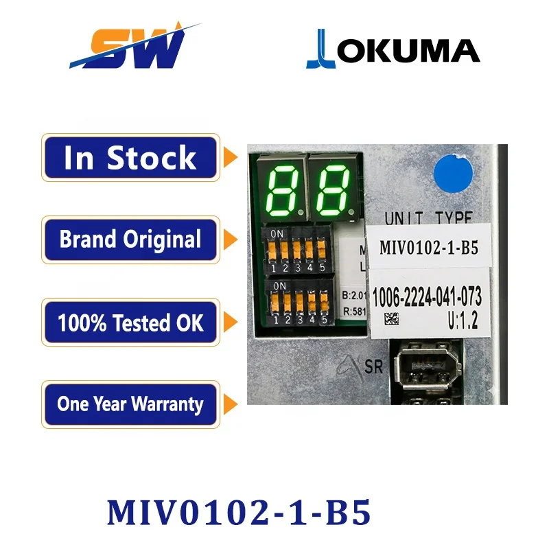 OKUMA MIV0404A-1-B5 Servo drive 動作保証 Okuma MIV0404A-1-B5 or 1006-2332 Servo Drive