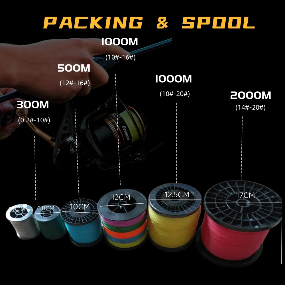 big spools of braided fishing line Direct Contact Premium for Fish, Braid, 300 Yard Spool 40lb / Bright White the line is quiet in the rod rings and does not have the annoying singing in the water Catfish Fishing Line | High