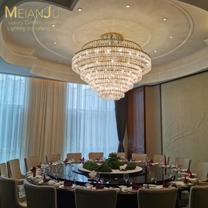 Customizable Ellipse Glass Chandelier Pendant Light Zhongshan Runway Indoor Decor Ceiling Lamp Lighting Fixture for Hotel
