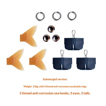 Lure Spear Floating Slow-Sinking Two-Section Stainless Steel 225mm Snakehead Pike Artificial Hard Bait DIY – Hard Lure – view 4