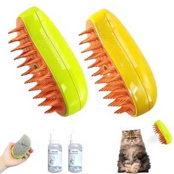 New 3 In1 Pet Cat Steamy Brushes Self Cleaning Steam Cat Massager Brush For Dog Remove Tangled And Loosse Hair Cat Steamy Brush