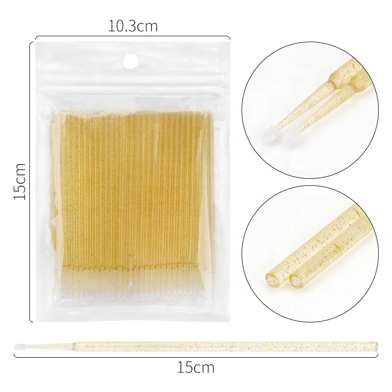 Wholesale Colorful Eyelash Extension Disposable Applicator Dental Micro Swab Brush
