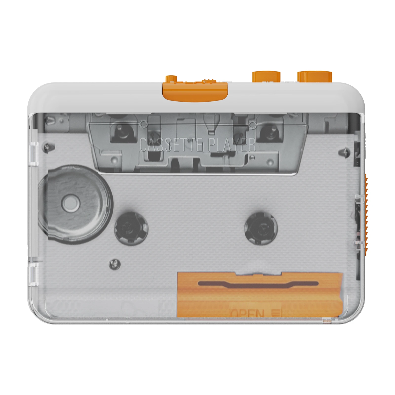 Ezcap218P USB Cassette Converter Tape to MP3 Portable Super USB Cassette Capture Converter Transparent Walkman Cassette Player