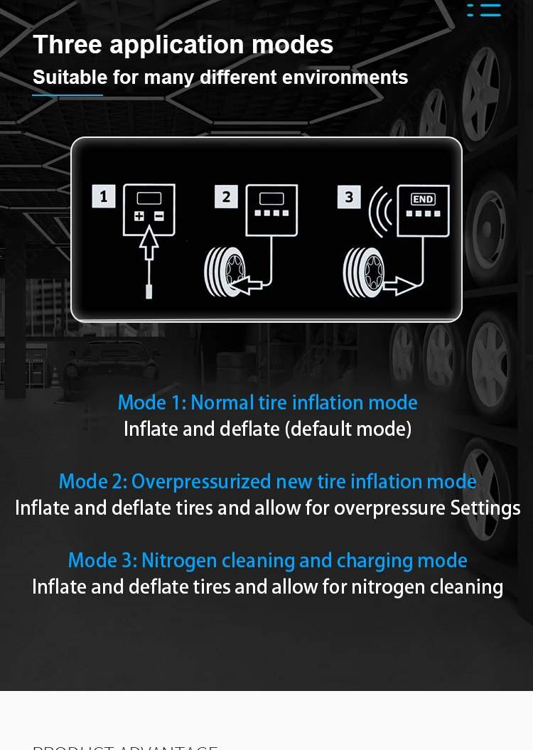 High Quality Automatic Digital Car Tyre Inflator Gas Station Air Tyre