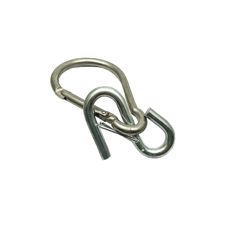 China Factory Wholesale Price Marine Ringging Zinc Plated Trucks Hardware a Shaped Hook with Spring Heavy Duty Hook