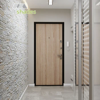 Customizable Contemporary Aluminum Security Door with Side Glass Panels Home Insulated Glass Steel Plate/Metal Frame