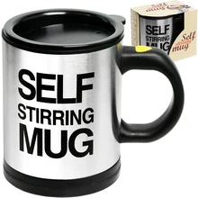 Self Stirring Coffee Mug Cup - Funny Electric Stainless Steel Automatic Self Mixing & Spinning Home Office Travel Mixer Cup