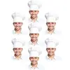Paquete de 7 gorros de chef blancos para mujer