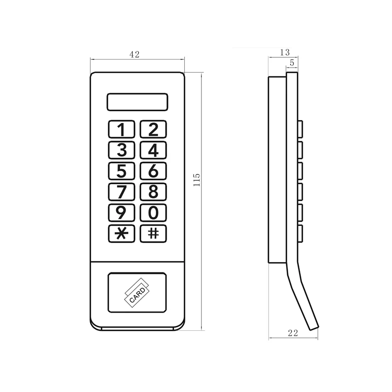 Drawer File Cabinet Smart Card Door Lock RFID Electronic Password Wooden Smart Cabinet Lock for Drawers Locker Lock