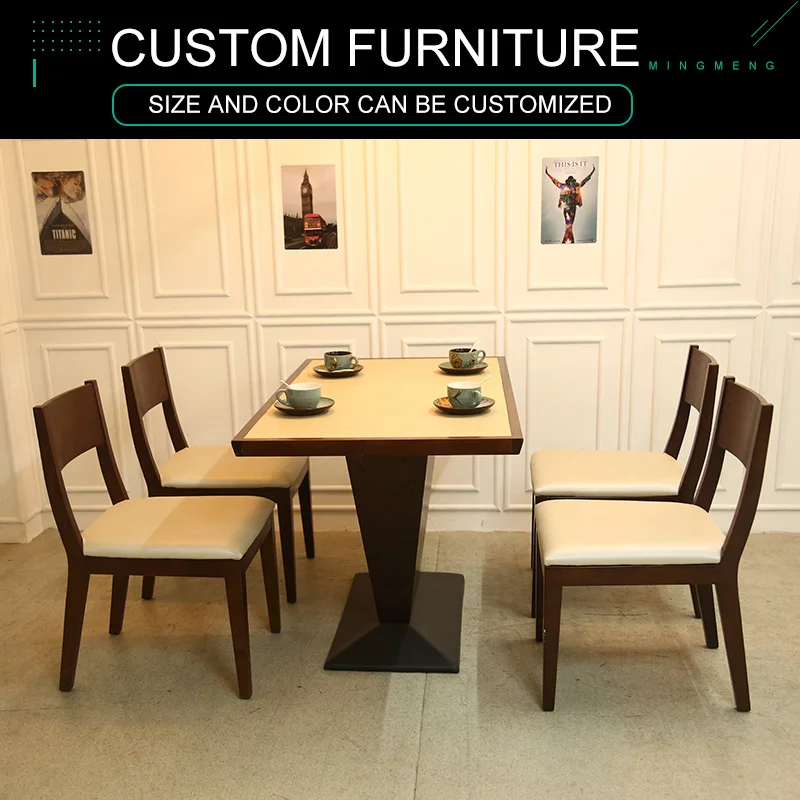 European Design Minimalism Dining Table and Chair Restaurant With Price List Dinning Table Set Restaurant